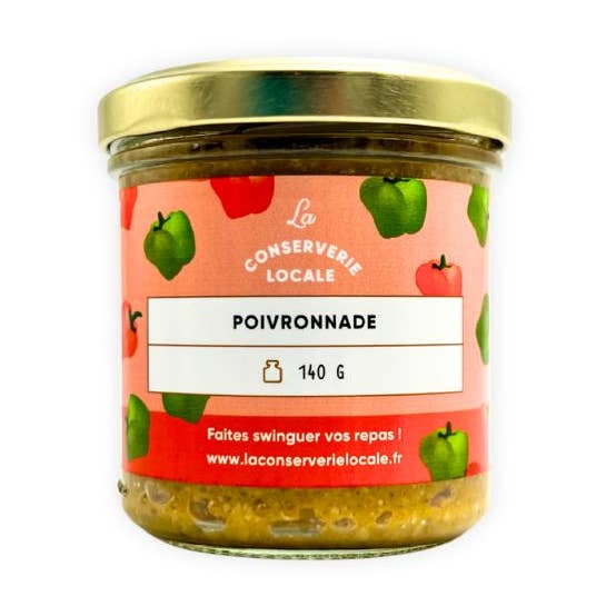 Poivronnade BIO 140g pour la vente par La Conserverie Locale