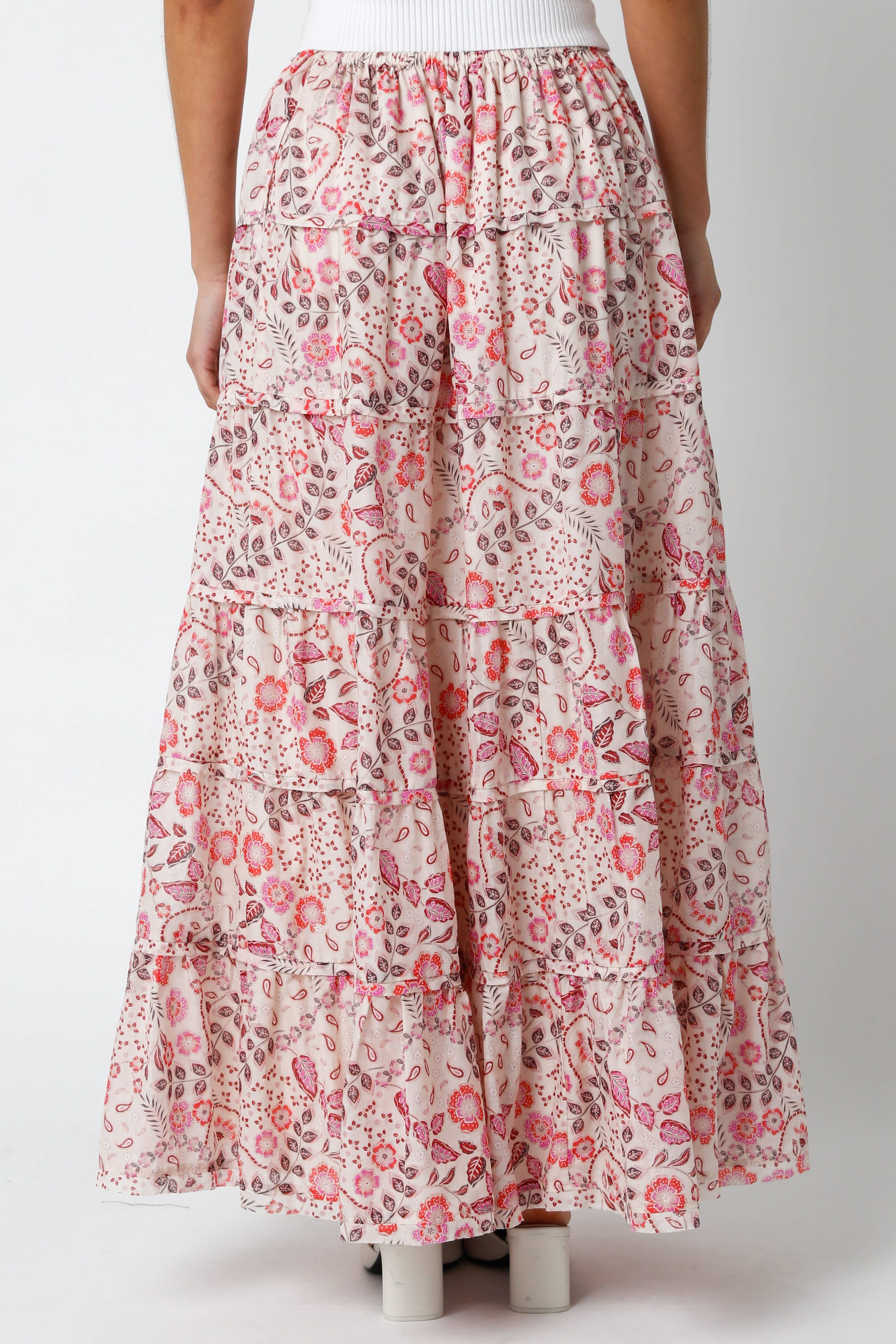 Rosa creme Saia Maxi Blair para venda a revendedores na Faire2