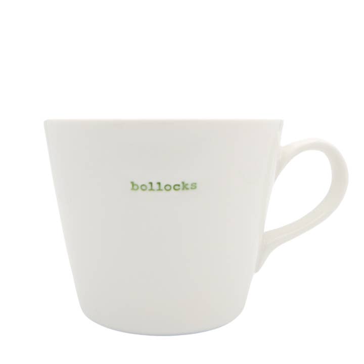 Keith Brymer Jones Mug 350ml - bollocks (green) for wholesale by Forma House