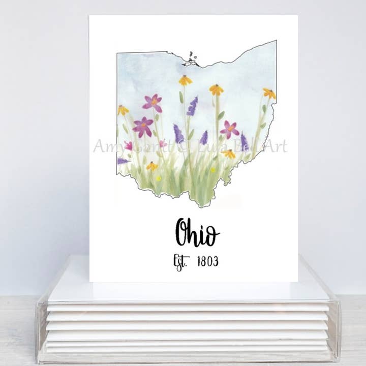 Ohio Wildflowers Boxed Note Cards for wholesale by Lula Bell Cards and Gifts