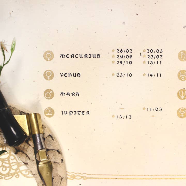 ANIMA ONIRIS - Wholesale Calendar - Astral Calendar 2026, Moon & Planet Astronomic Calendar (Cop7