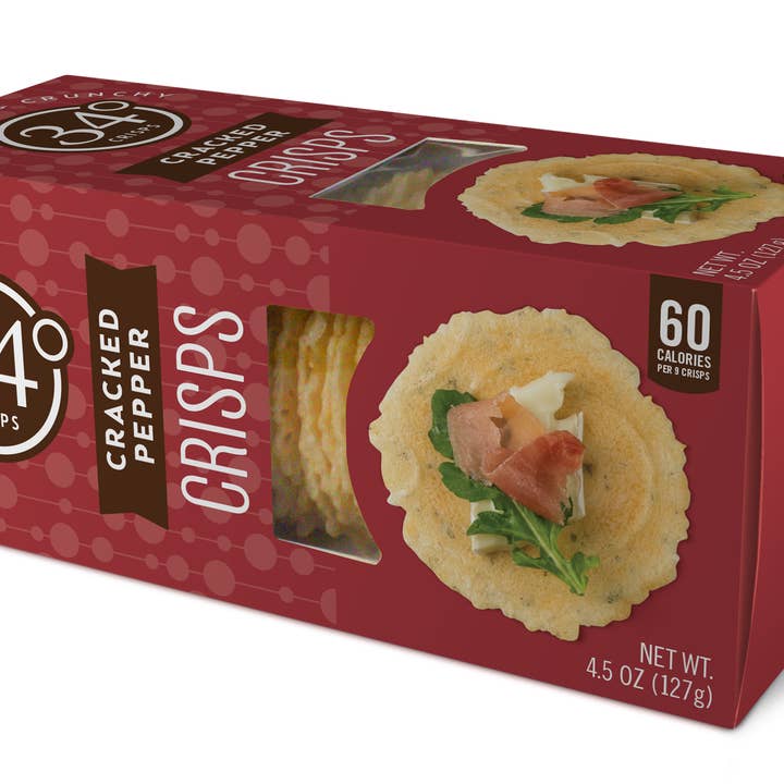 34 Degrees - Wholesale Crackers - Cracked Pepper Crisps- Entertaining Cracker- 12CT