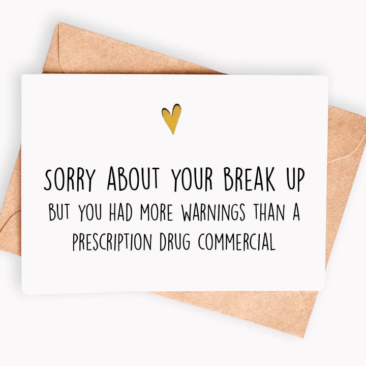Funny Breakup card - Sorry voor je breuk voor wholesale door Spicy Cards