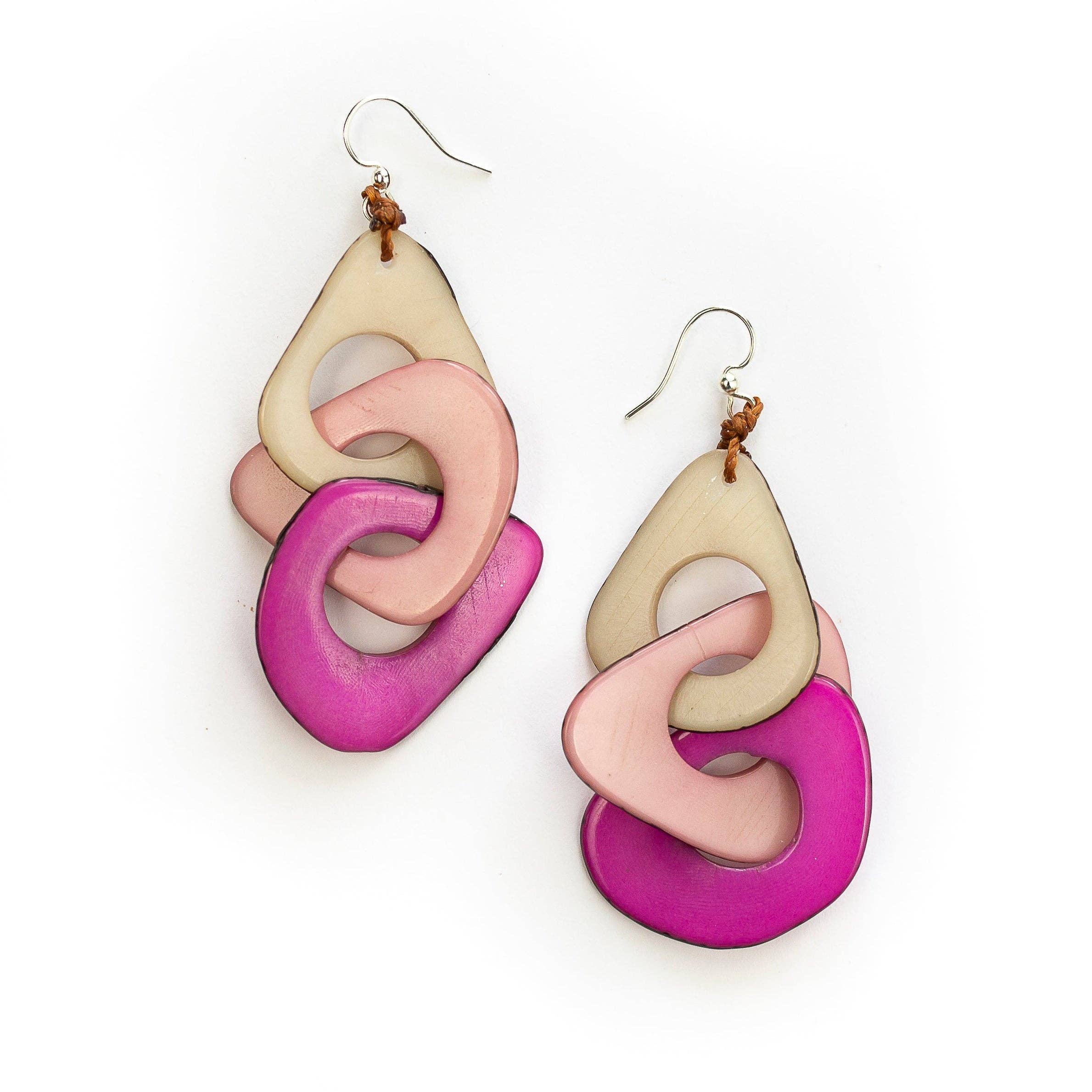 Organic Tagua Jewelry - Wholesale Dangle Earrings - Vero Earrings27
