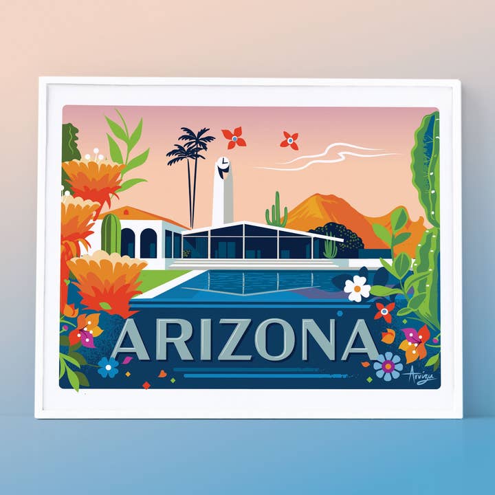 Paradise AZ : Archival Print for wholesale by High Jinks Apparel