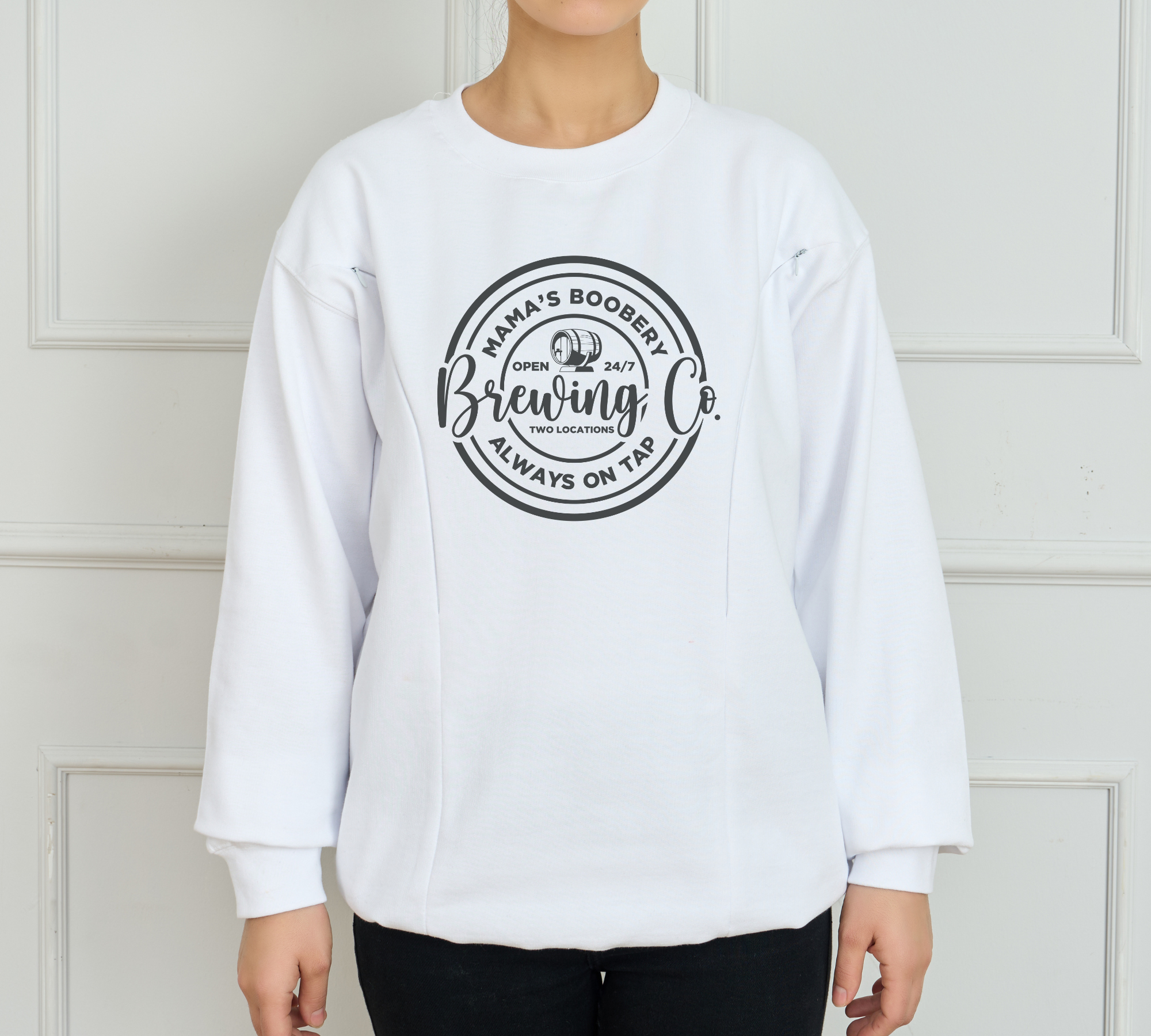 DallasTextile - Wholesale Sweatshirt - Women's - Women's Maternity Breastfeeding Sweatshirt Nursing Zipper3