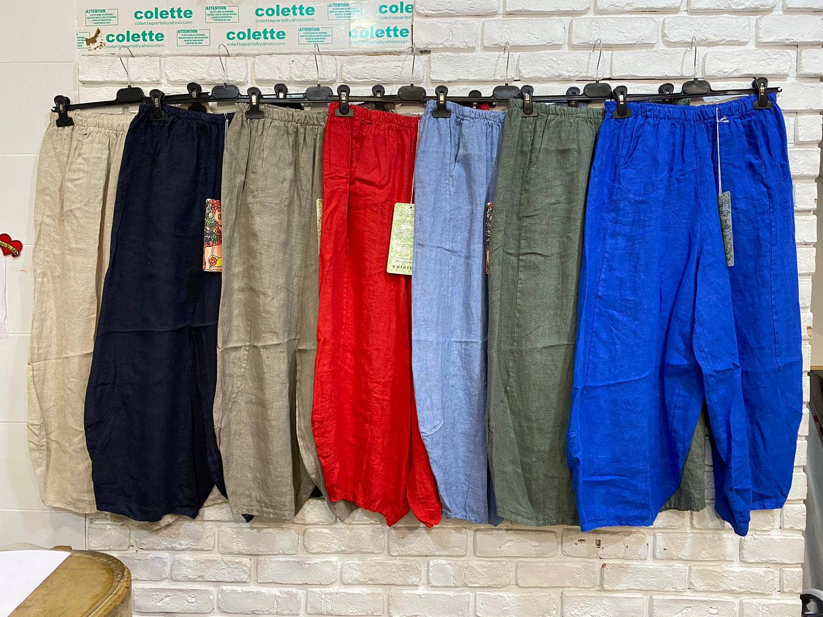 la maison des fibres naturelles – Engroshandel Bukser - Dame – Linnedbukser 669057 100 % linned17