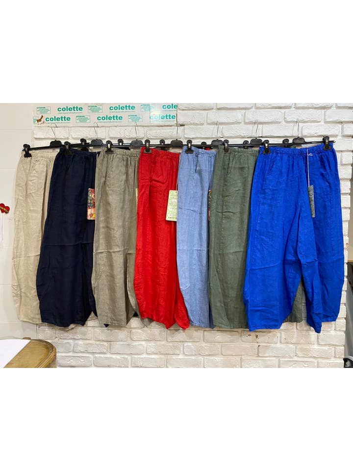 la maison des fibres naturelles - Wholesale Pants – Women's - linen pants 669057 100% LINEN18