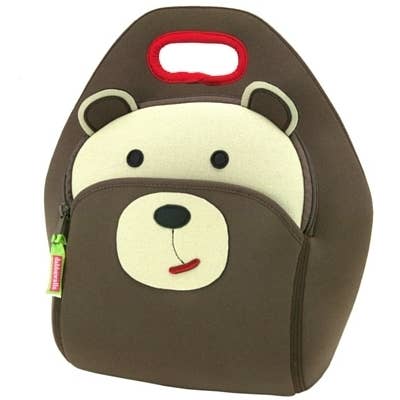 Fenigo Inc - Venta al por mayor Bolsa para almuerzo/fiambrera - Niños - Bolsa aislante para almuerzo DabbaWalla, lavable a máquina, diseño de oso pardo