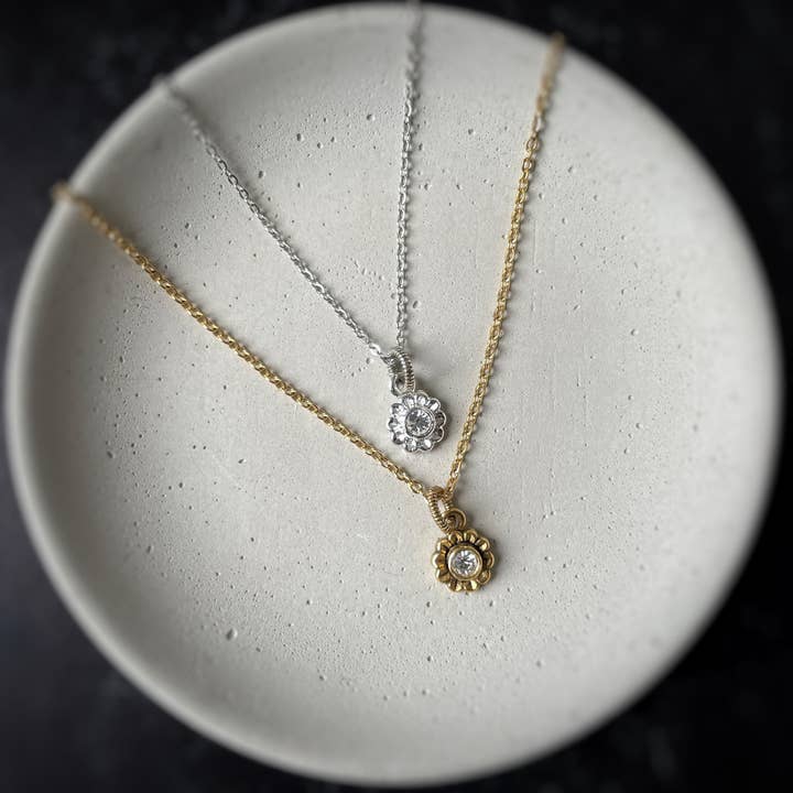 Consider The Lilies Necklace for wholesale by Pressed