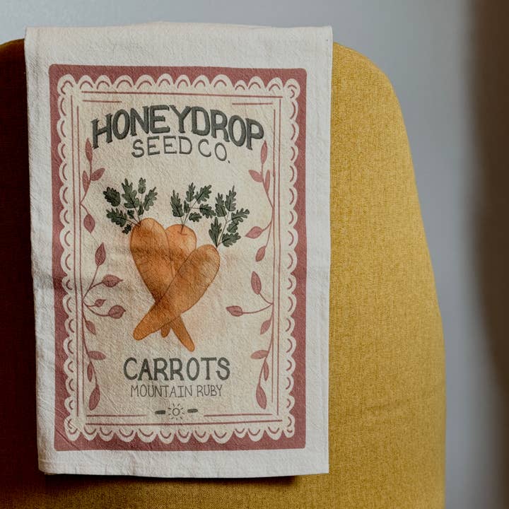 Quirks of Art co. - Wholesale Tea Towel - Flour Sack Tea Towel | Wildflowers | Seed Packet10