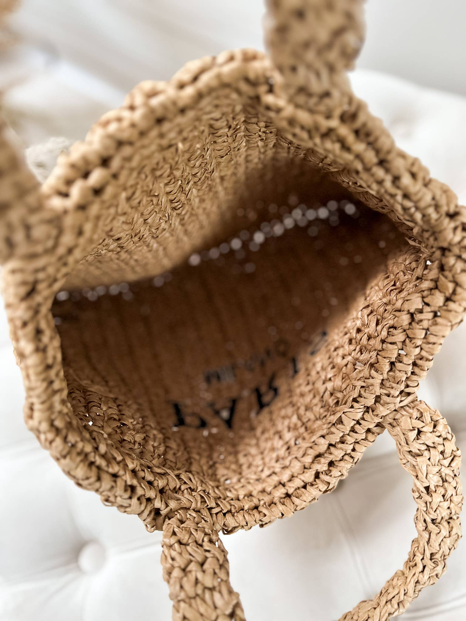 Kiss Couture – wholesale Strandväska – Stråväska med broderi, 25 x 20 cm3