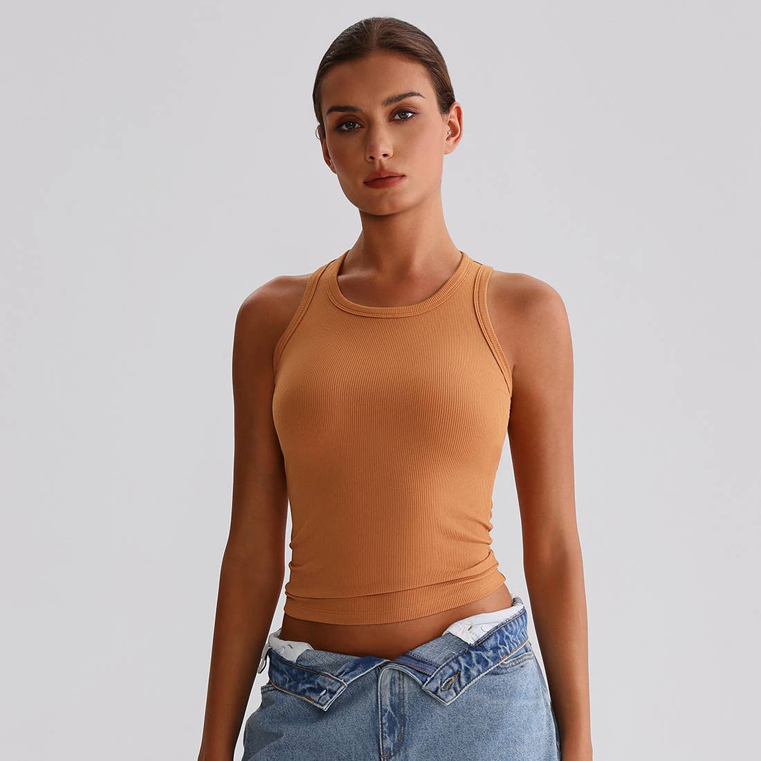 Sodalemon - Vendita all'ingrosso Canotta - Donna - Top sportivo da yoga donna a compressione con schiena a H e tessuto elasticizzato15