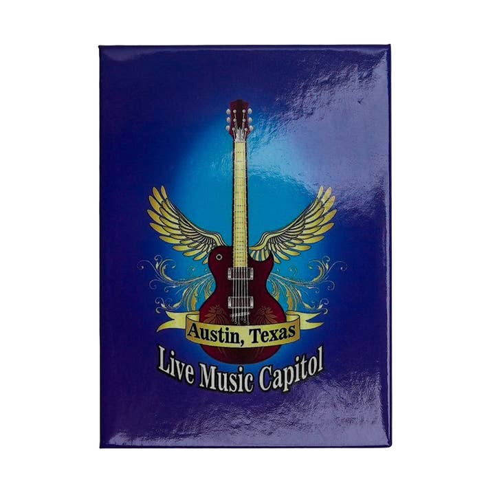 Blue Live Music Capitol Magnet for wholesale by Scruffy's Ventures Inc.