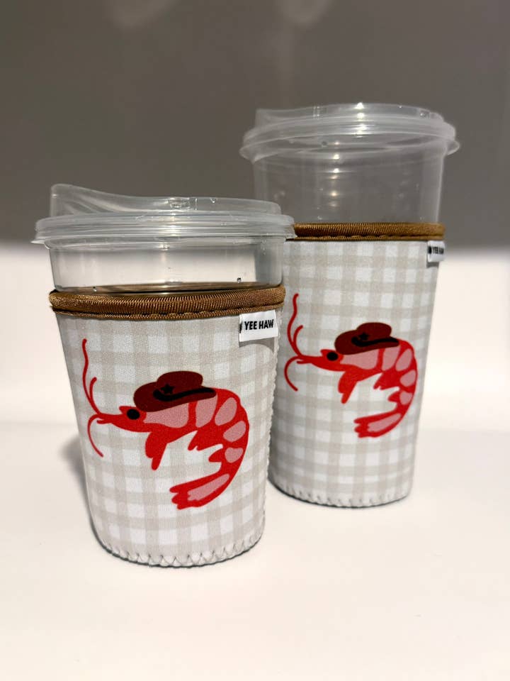 Yee Haw Shrimp Iced Coffee Drink Sleeve - Small for wholesale by YGG Threads