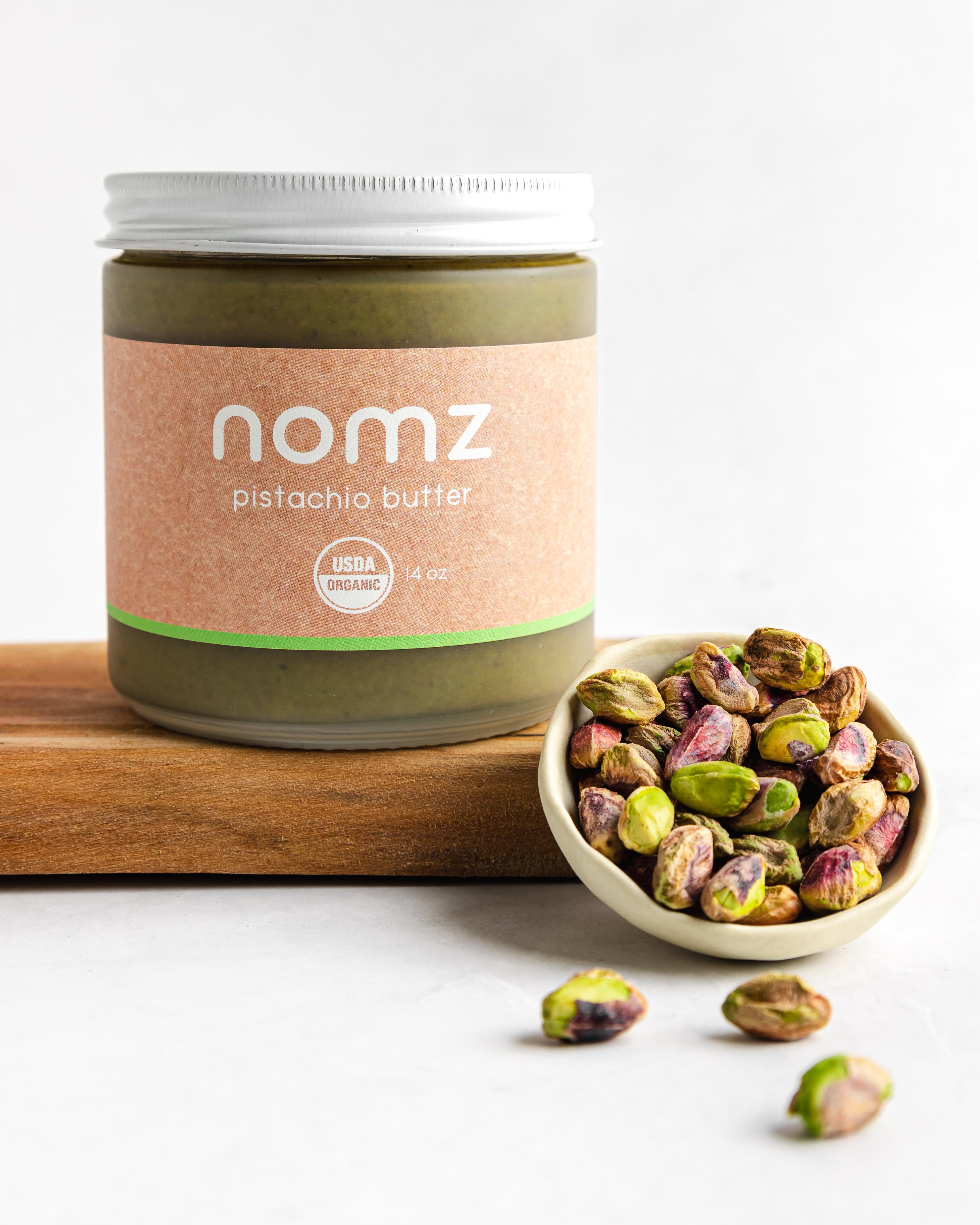 nomz - Wholesale Nut Butter - organic pistachio nut butter2