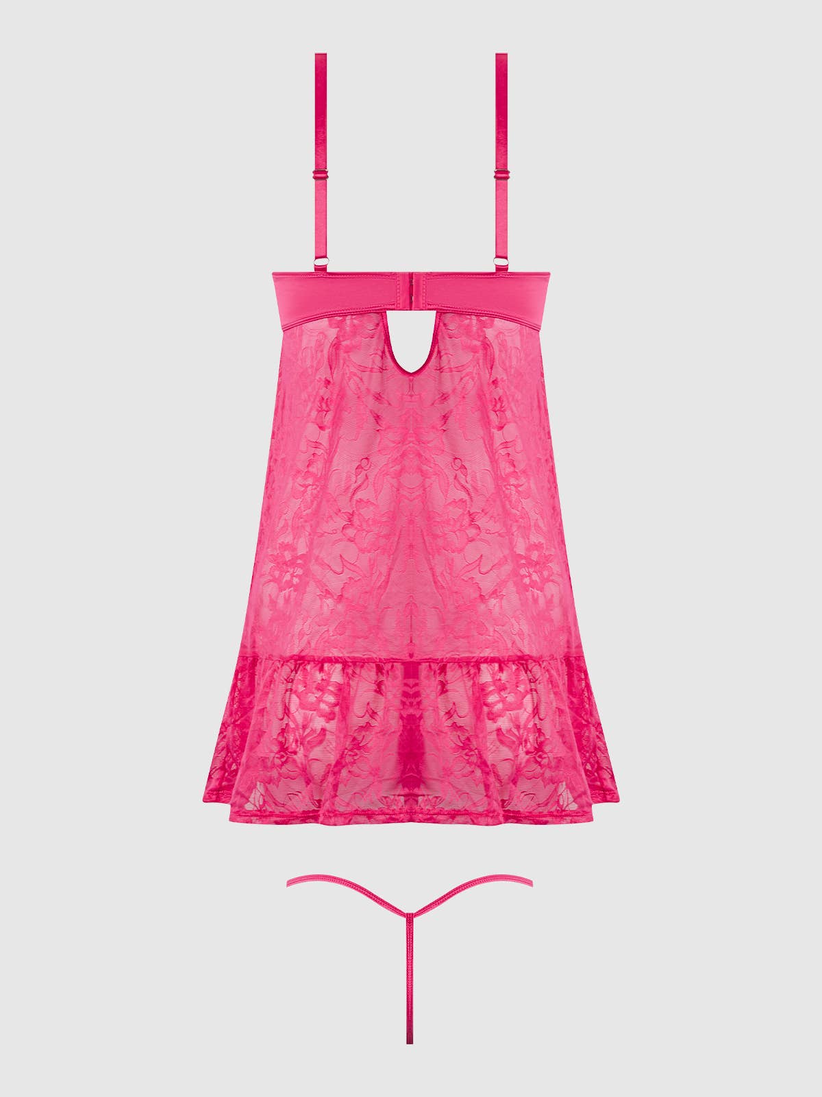 House of Desire - Venta al por mayor Conjunto de lencería - Mujer - CONJUNTO FLORA DE CAMISÓN DE ENCAJE Y TANGA19