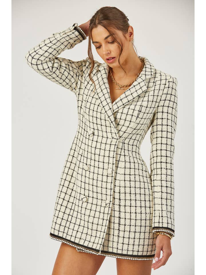 Isla Maude – Großhandel Kleid – Damen – Blazerkleid Cameron aus Tweed4