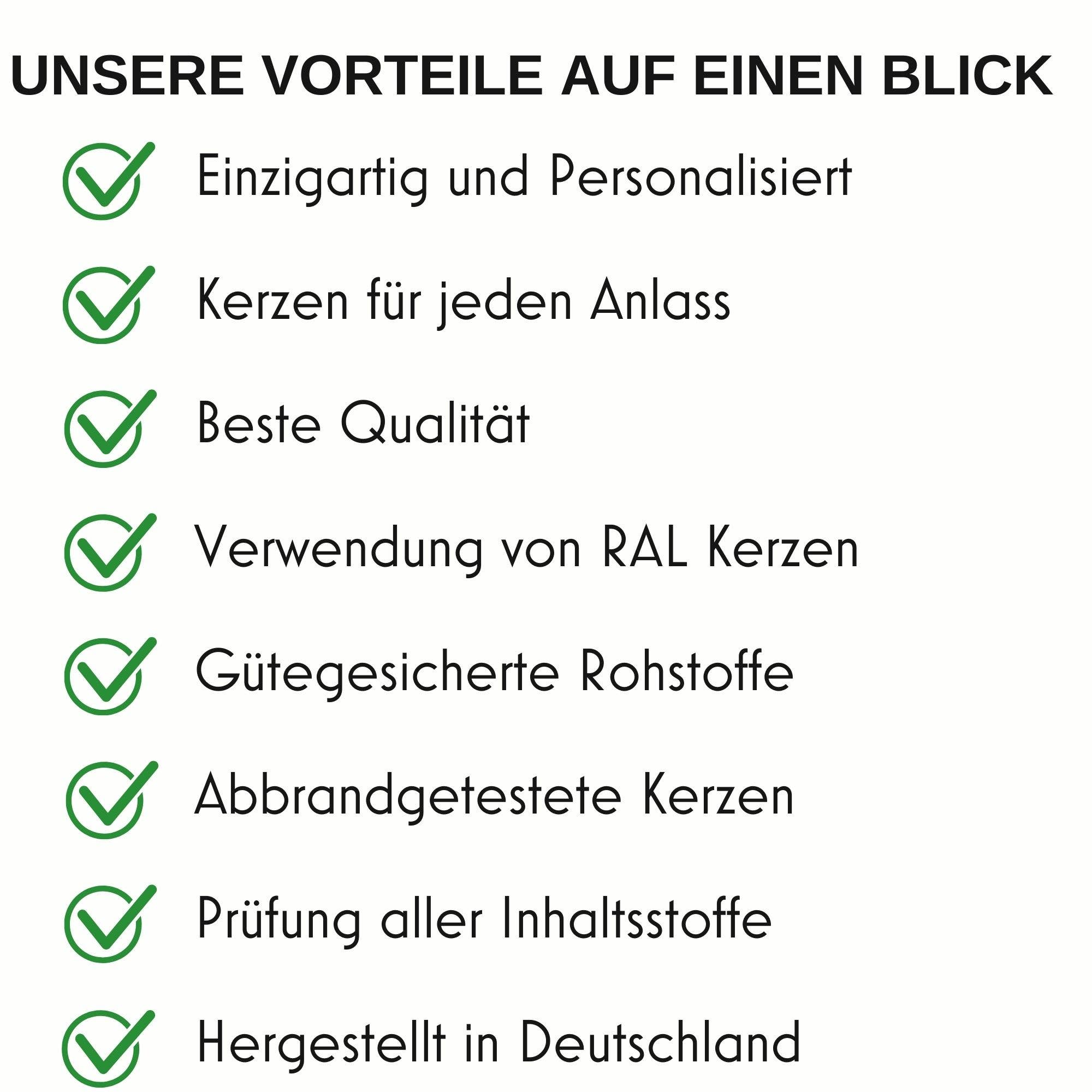 Die Kerzenwerkstatt – Großhandel Stumpenkerze – Trauerkerze Herzen | 15 - 30 cm Höhe | Personalisierte Kerze6