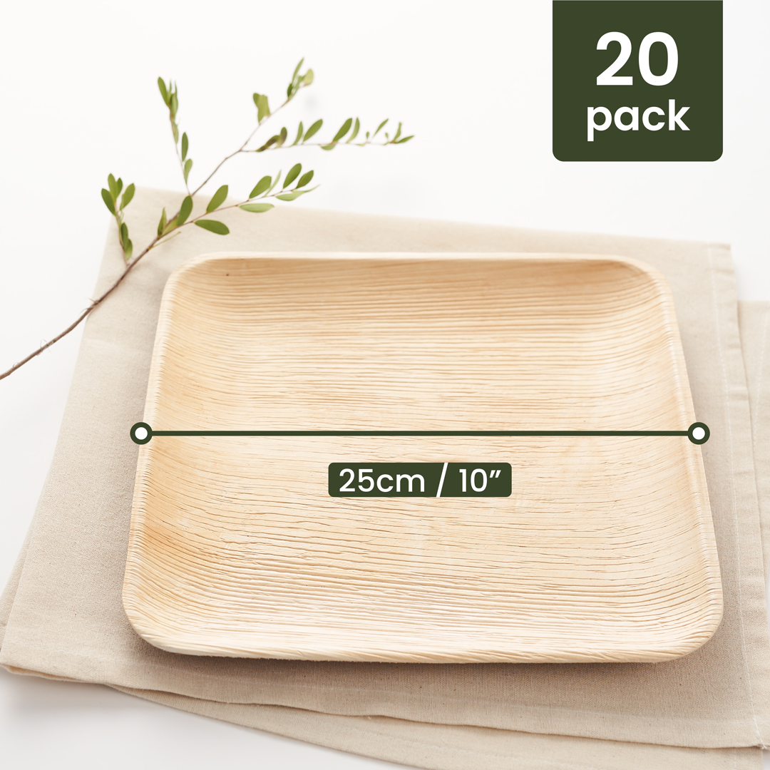 Häago - Wholesale Disposable Plate - 20 Recyclable Palm Leaf Plates3