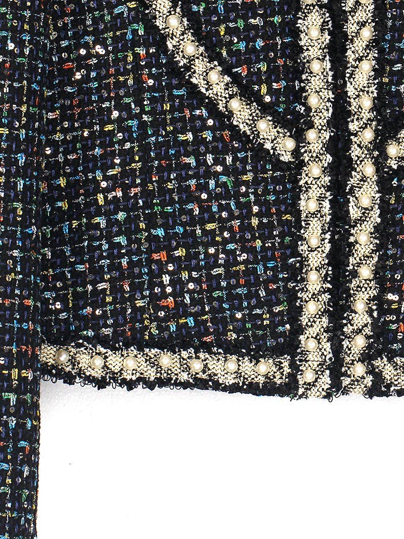 Couleur comme sur les photos Ensemble Veste et Jupe en Tweed Vintage Coloré à Sequins SET250Y en vente sur Faire10