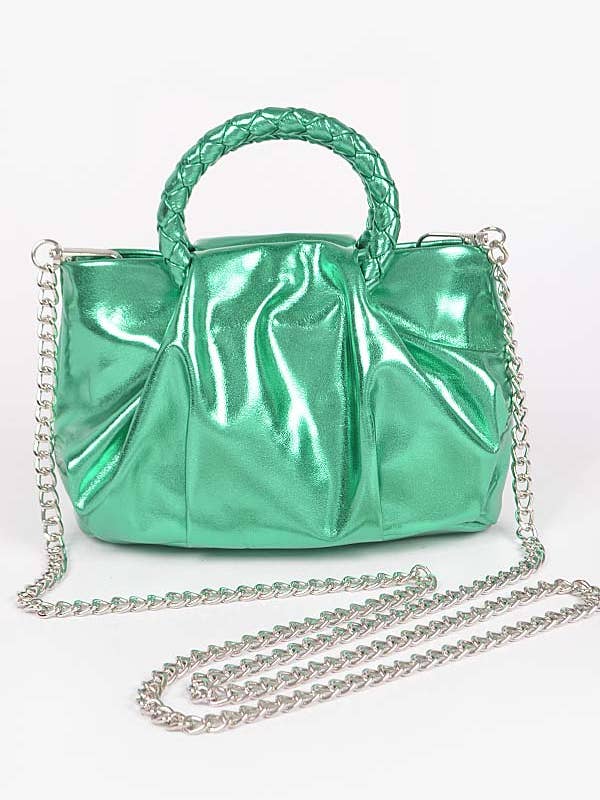 Metallic Top Handle Crossbody Bag for wholesale by Shop Neighbors