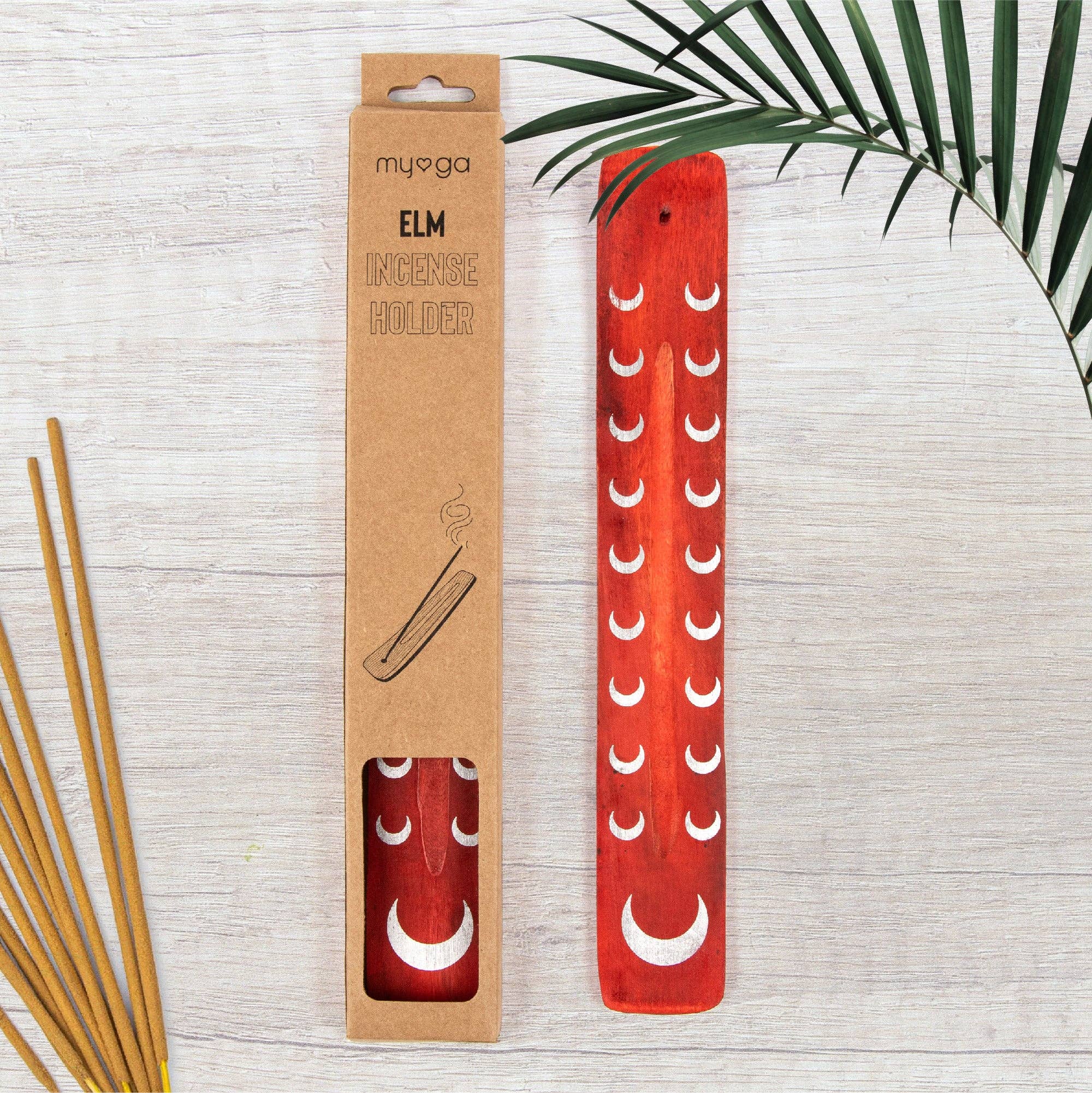 Myga - Vente Porte-encens - Porte-encens en bois d'orme naturel11