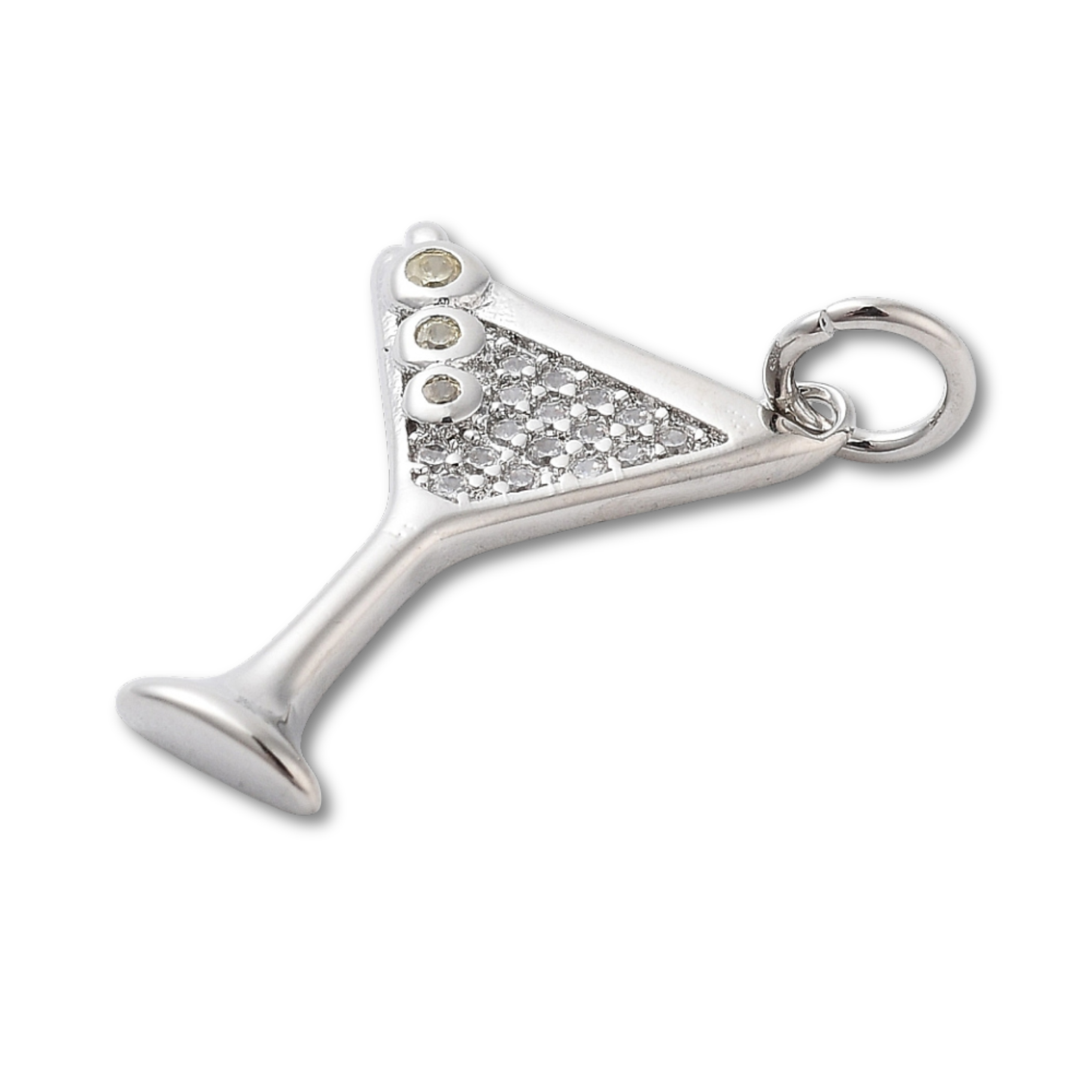 Love, Paige Designs – wholesale Individuell berlock/hänge – Mässing Silver Martini Berlock1