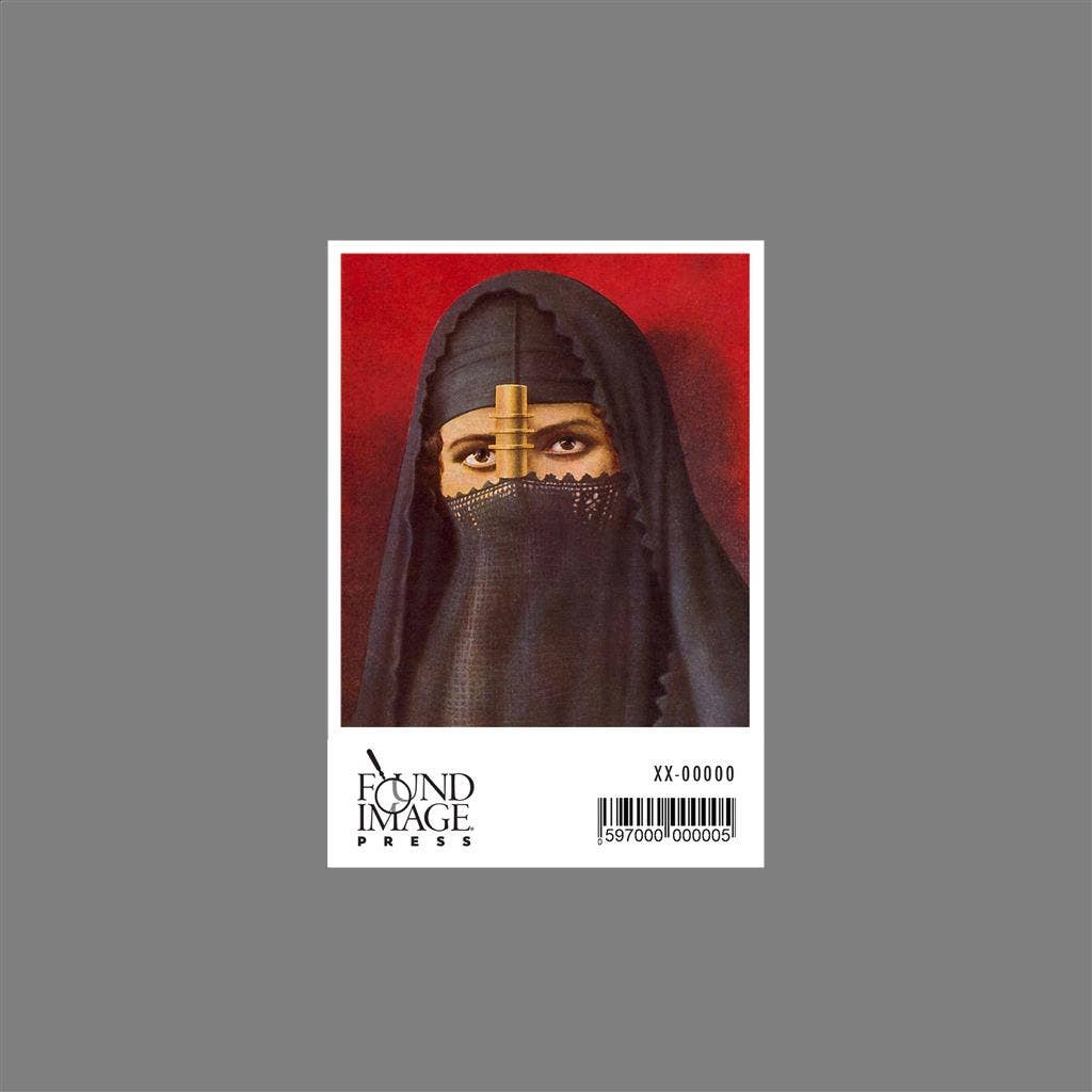 Found Image Press – wholesale Sticker – Sticker MF-734 Veiled Woman with Cylinder1