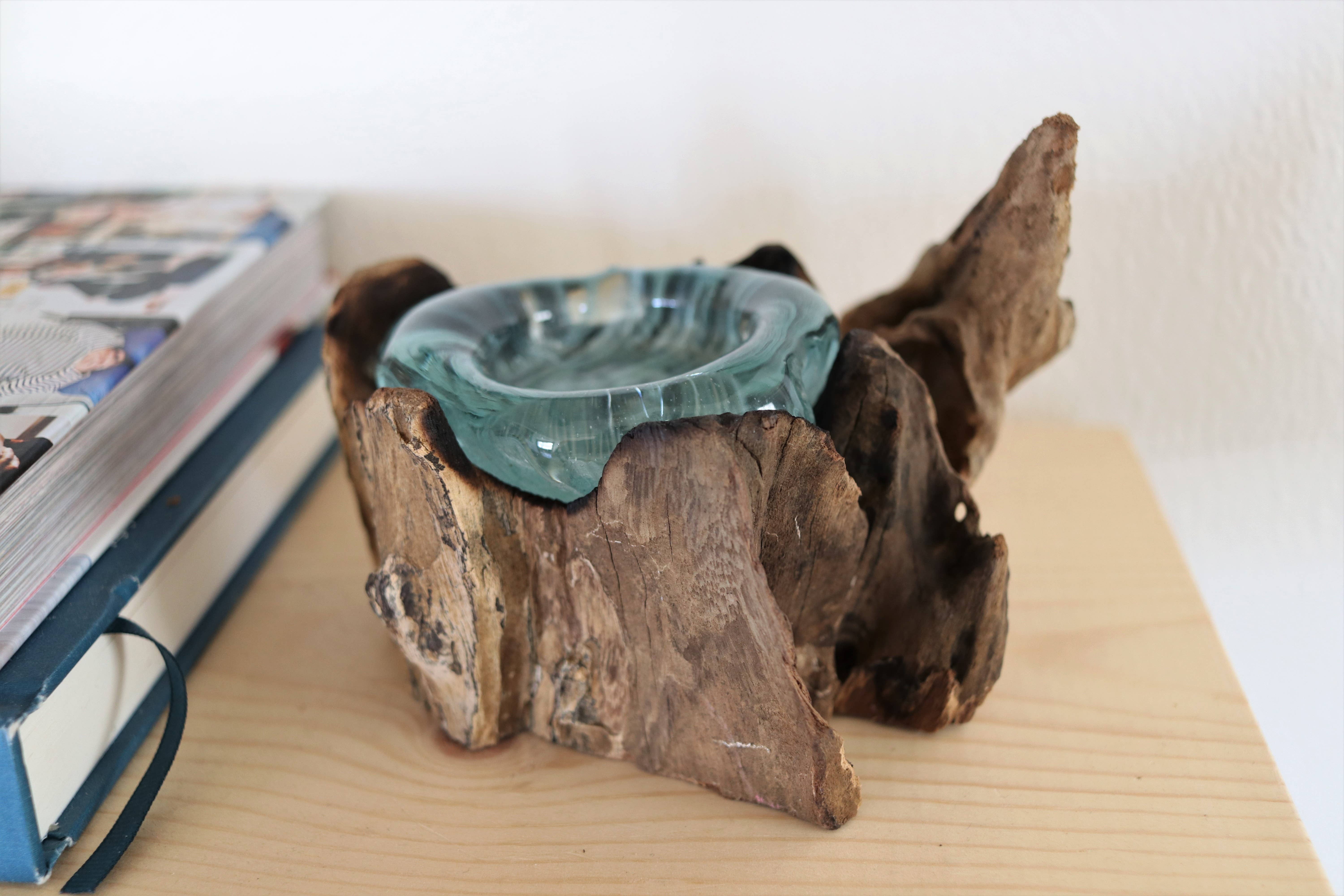 Cohasset Gifts - Wholesale Candle Holder - 2pc Single Cohasset Molten Glass Candle Holder Set4