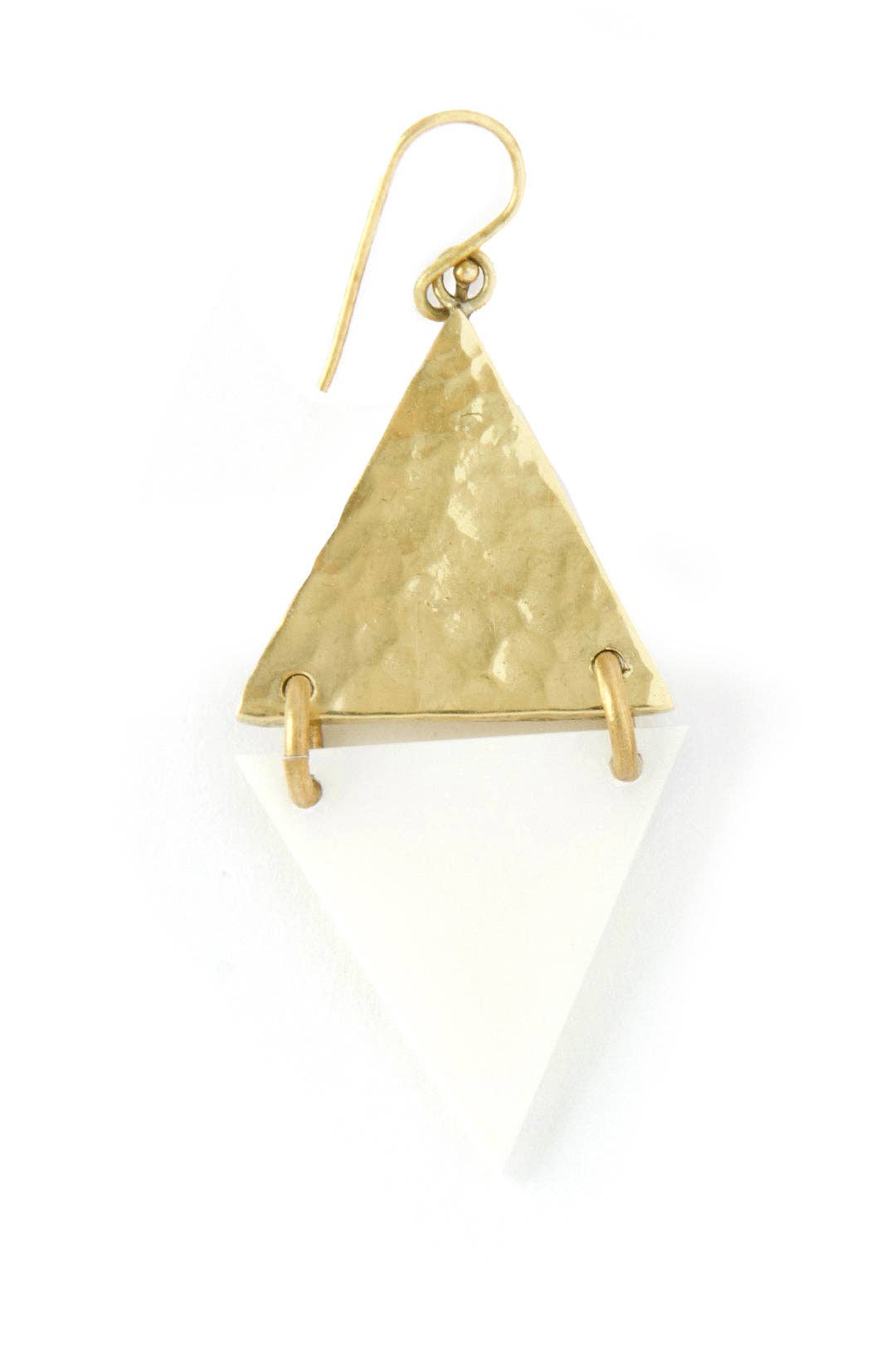 Swahili | AFRICAN MODERN - Wholesale Dangle Earrings - Kenyan Art Deco Bone and Brass Diamond Earrings2