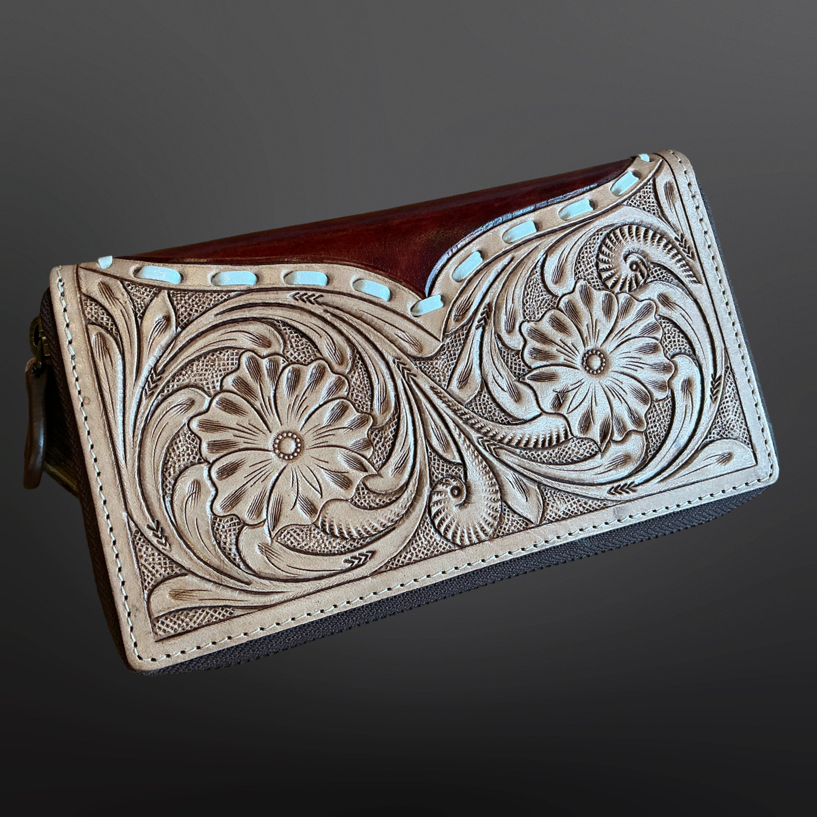 Westrian International - Wholesale Wallet - Women's - CLEARANCE Tooled Leather Western Accordion Wallet2