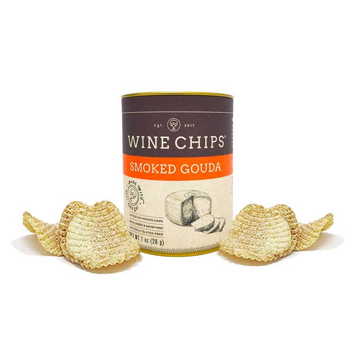 Wine Chips - Wholesale Chips - 1 OZ. SMOKED GOUDA - ESTATE CASE OF 12