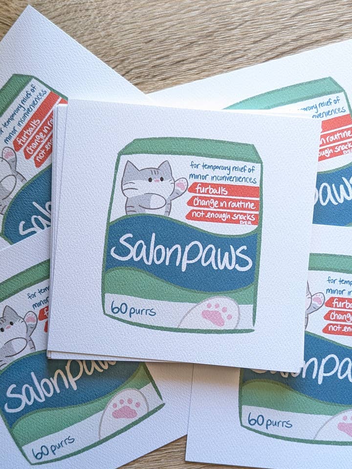 Salon Paws Art Print for wholesale by Fruit Cats Studio