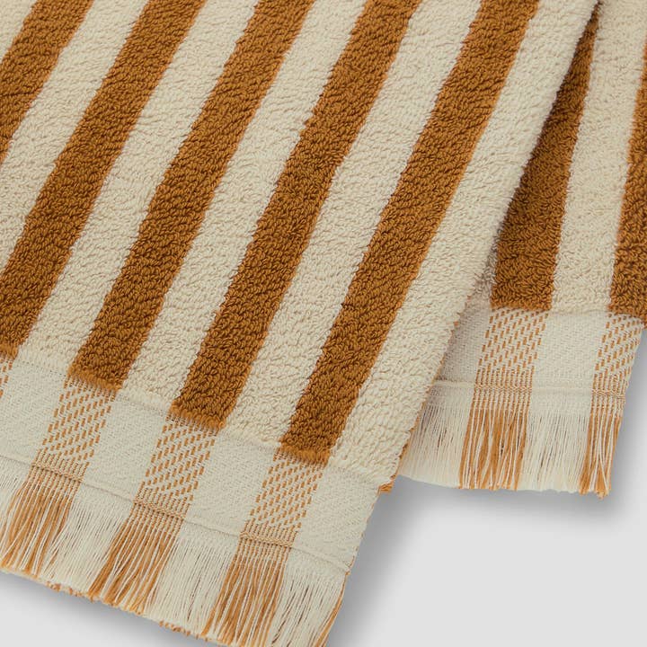 Piglet in Bed USA - Wholesale Bath Towel - Russet Yellow Pembroke Stripe Cotton Towels2