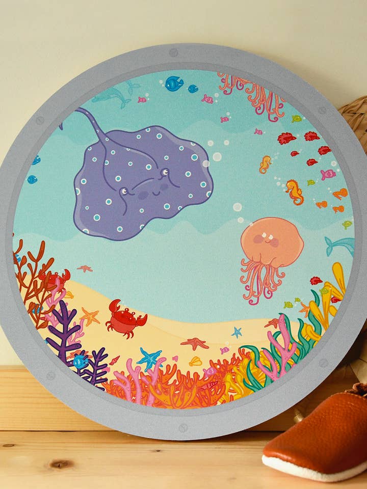 Wandcirkel hout Ocean III für den Großhandel von liefs jansje