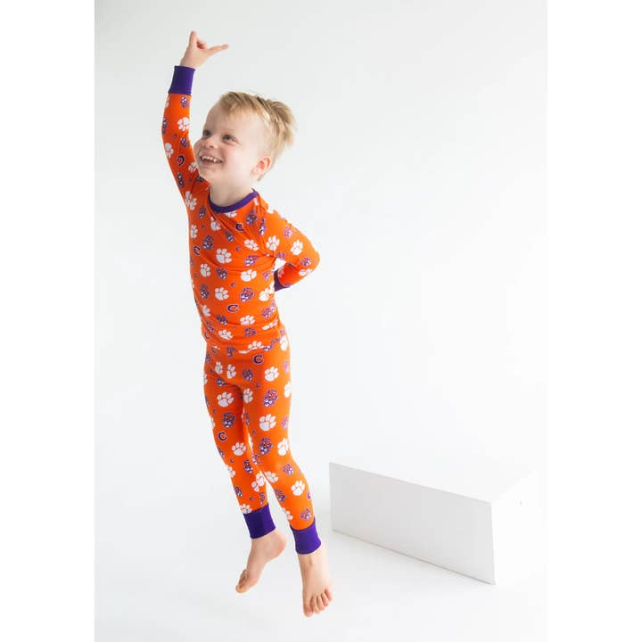 Tailgate Tikes - Wholesale Sleepwear Set - Kids - Clemson Tigers Two-Piece Pajama Set8