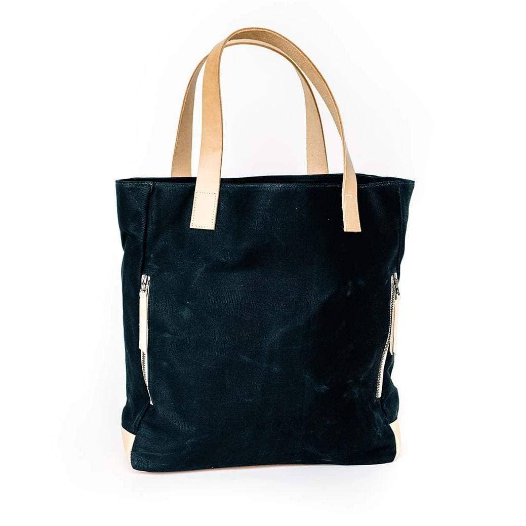 Notebooks & Honey - Wholesale Tote Bag - Women's - The Classic _ Black Waxed Canvas Carryall Tote Bag 5