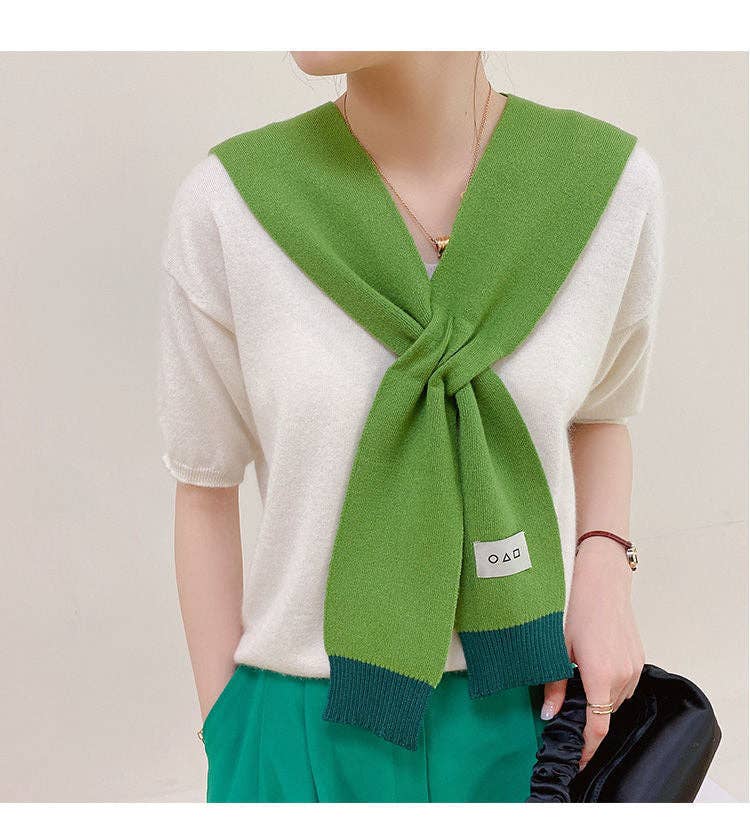 VividLux - Wholesale Wrap - Women's - Cozy Colorblock Knit Shawl18