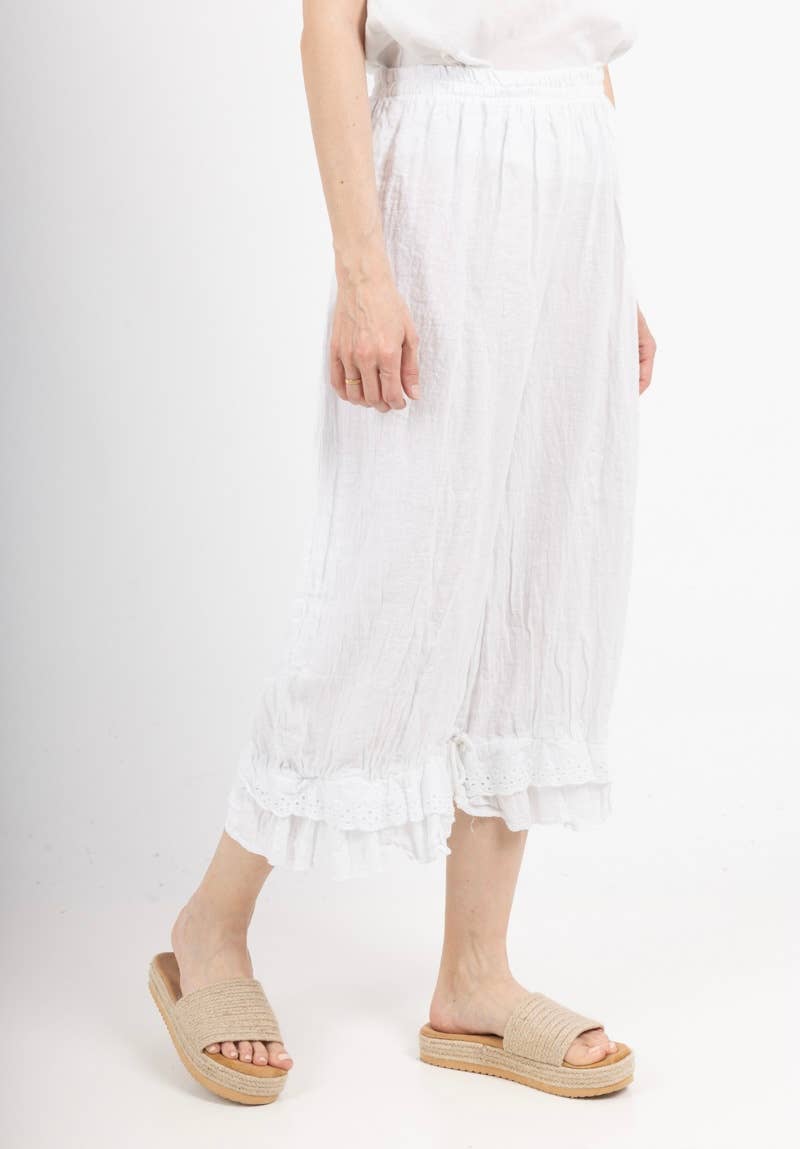 la maison des fibres naturelles - Wholesale Broek - Dames - Elegante broek met opengewerkt borduurwerk 9204 van 100% linnen17