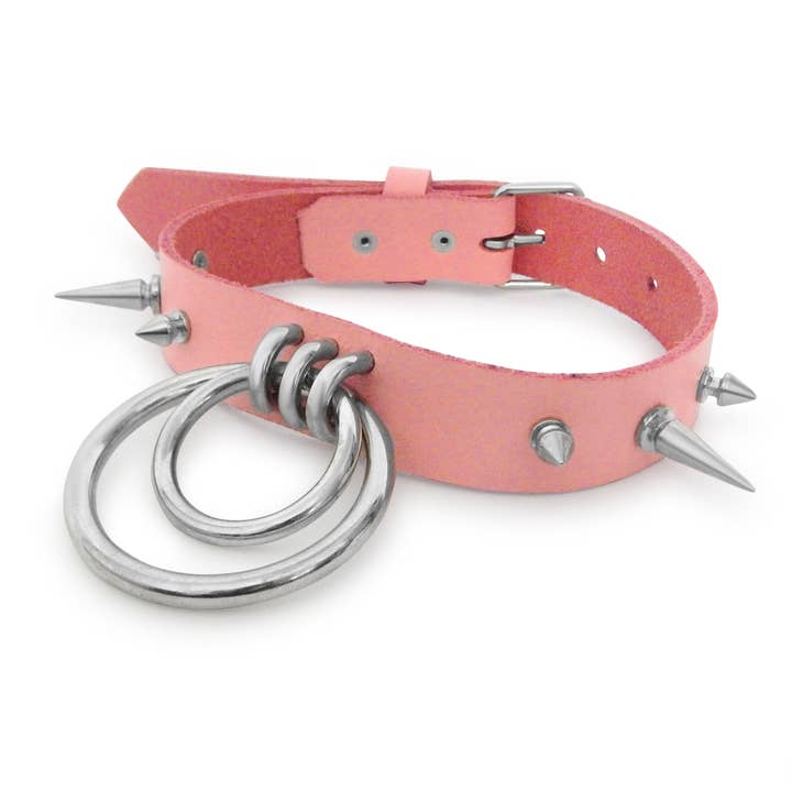 Pink Studded Double O Ring Choker (Long and Short Spikes) and other Purchase Wholesale spike choker. Free Returns & Net 60 Terms on Faire trending on Faire.