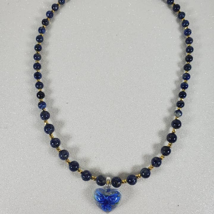 Gemstone Necklace: Lapis Lazuli Pendant for wholesale by Thorneapple Designs