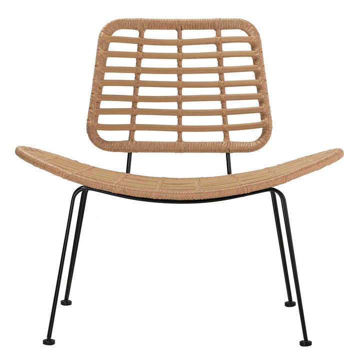 Sort Naturlig Syntetisk Rattan Stol 87x63x79cm for engroshandel hos Garpe Interiores