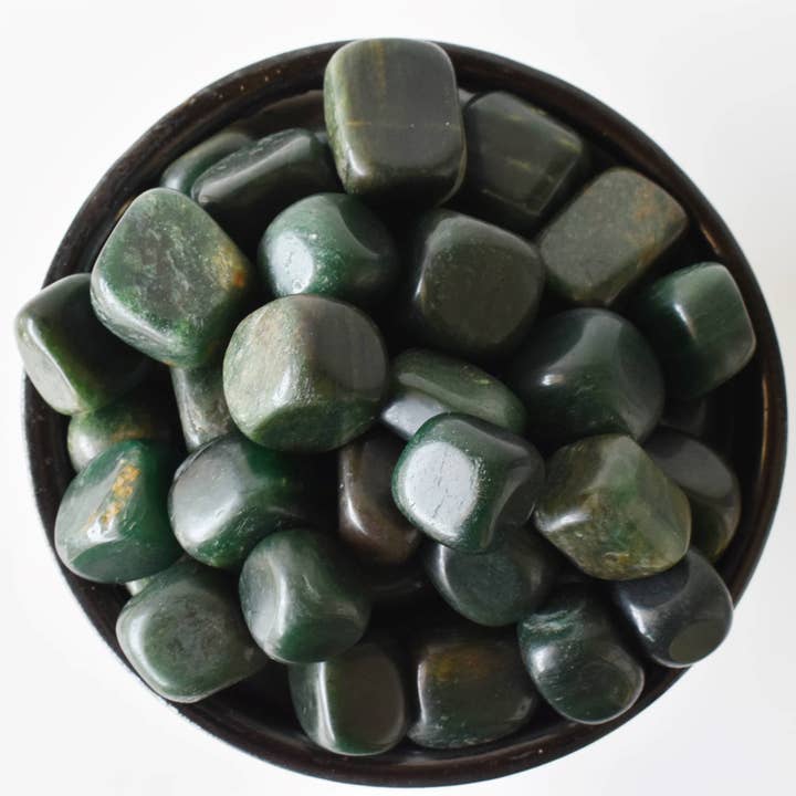 Soothing Crystals - Wholesale Spiritual Stone/Crystal - 100g Tumbled Stones | Green Jade | Healing Crystals0