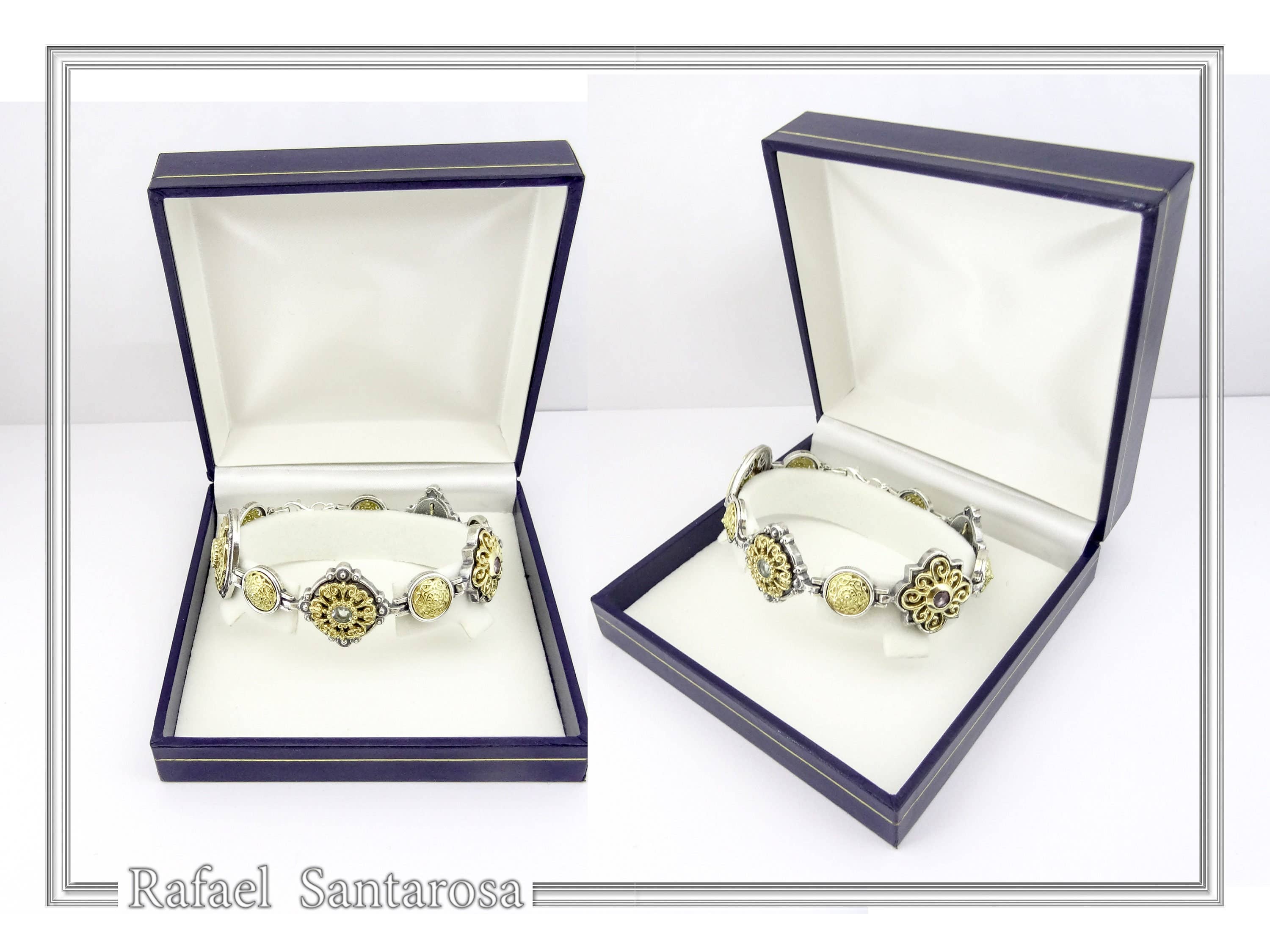 RAFAEL SANTAROSA - Wholesale Charm/Dangle Bracelet - Byzantine silver bracelet with filigree7