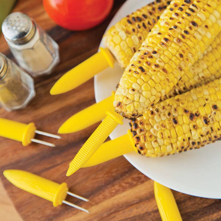 Fox Run Brands - Wholesale Corn Holders/Tools - Fox Run Jumbo Corn Holders, Set of 8, 0.5" x 0.75" x 3.25"