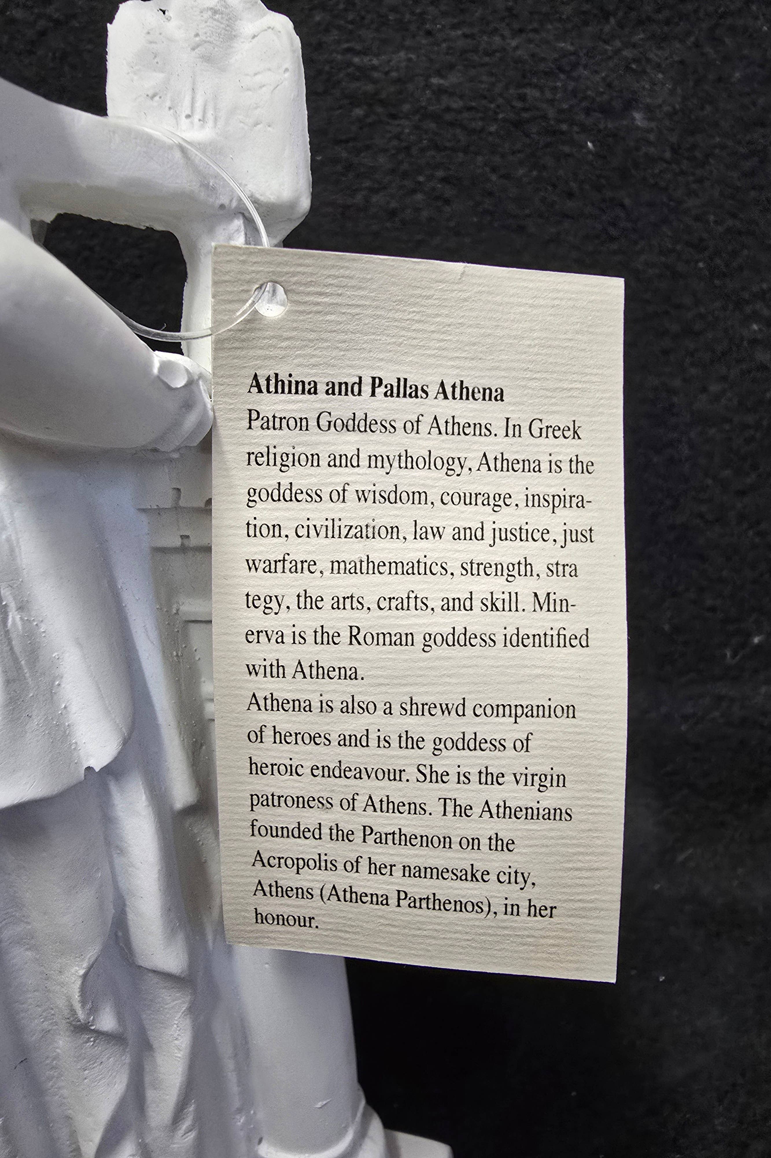 2 Greeks Inc - Wholesale Decorative Figurine - Handcrafted Athena Statue – A Symbol of Wisdom & Victory4