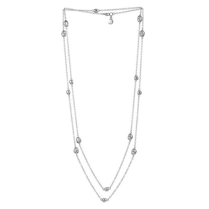 Collana con pendente a forma di pepita in argento con catena River Stone per la vendita all'ingrosso da parte di Van Peterson Designs