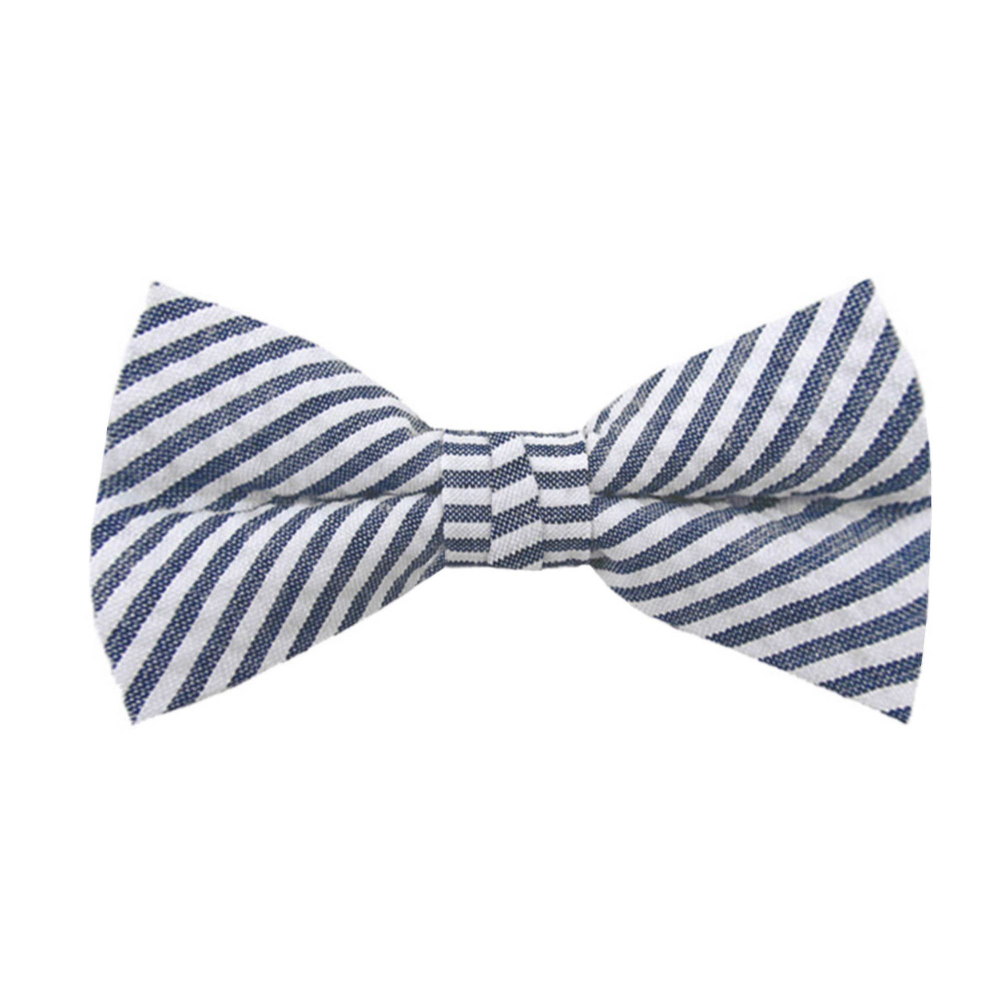 Jacob Alexander - Wholesale Bow Tie - Men's - Men's Seersucker Striped Bow Tie39