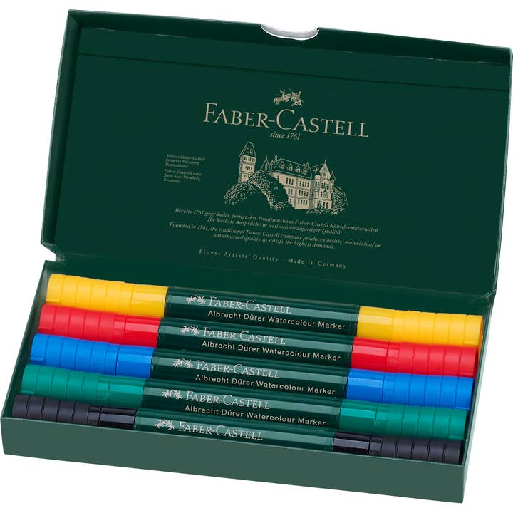 Faber-Castell / Creativity for Kids - Wholesale Marker - Albrecht Dürer Watercolor Markers, 5 Basic Colors1